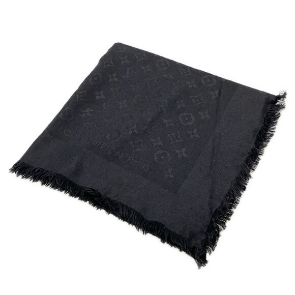 Auth LOUIS VUITTON Shawl Monogram M71329 Noir - Unconfirmed Scarf - Picture 6 of 11